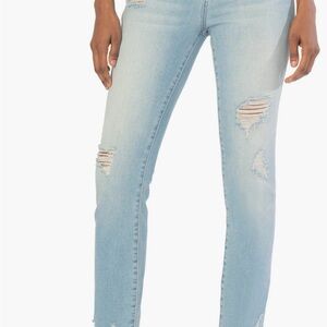 Kut from the Kloth Light Blue Ripped Straight Leg Jeans